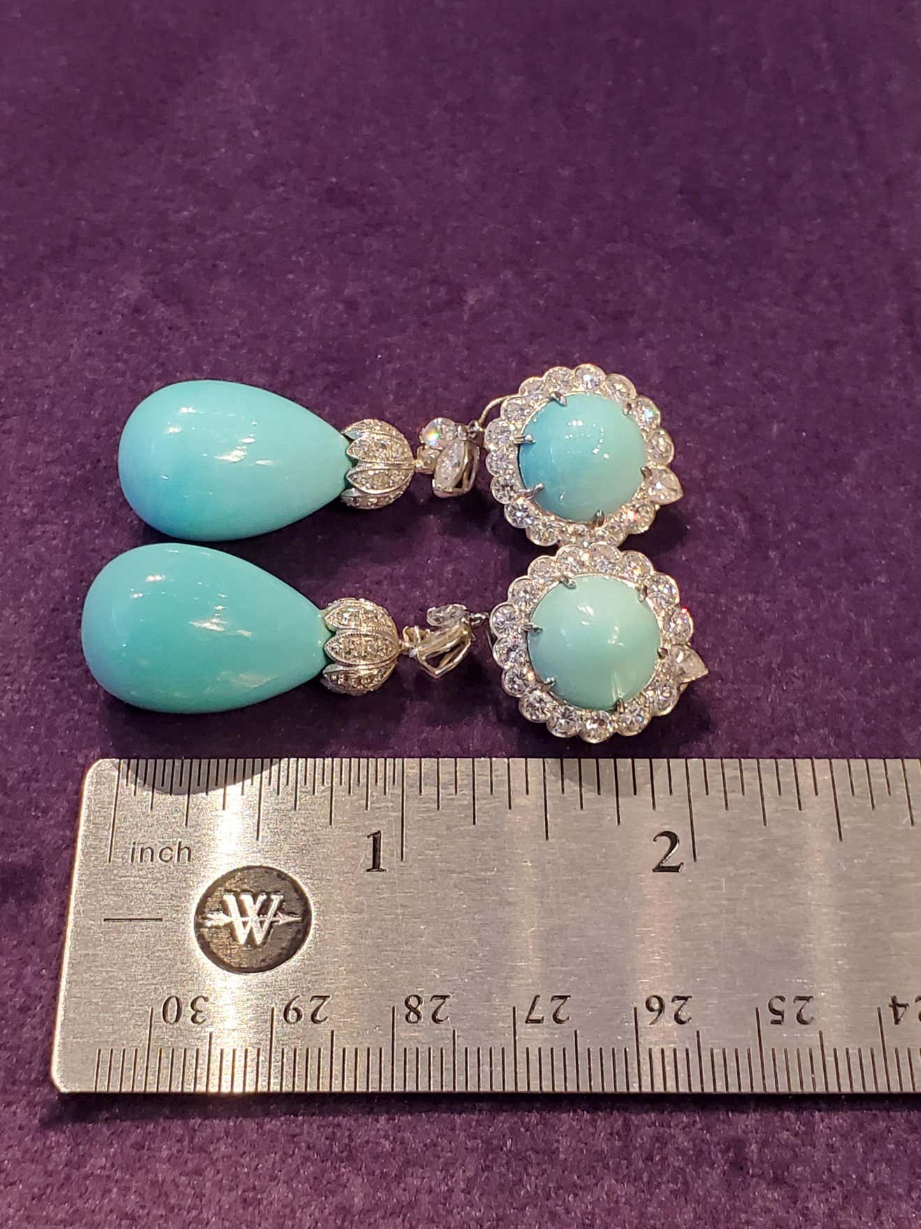 Iconic Van Cleef & Arpels Turquoise & Diamond 'Day and Night' Earrings - Image 14